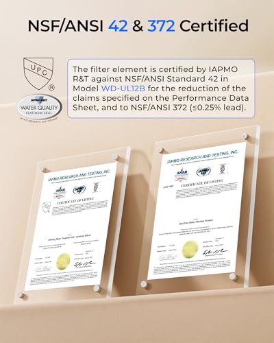 Waterdrop 10UB PRO Under Sink Water Filter, No Drilling Required, Time Reminder, with Brushed Nickel Faucet, Reduces Lead, Chlorine, Bad Taste & Odor, 11000 Gallons, Does not Lower TDS - Image 3