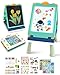 Elovien Easel for KidsTabletop Easel for Toddler Foldable 4 in 1 Double Sided Kids Art Easel with Chalkboard  Magnetic WhiteboardPortable Desktop Drawing Board  Gift for Boys and Girls Green - Image 4