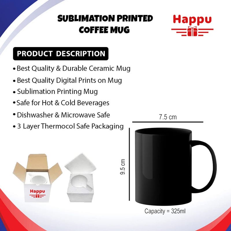 Happu Happu Printed Ceramic Coffee Mug CA Cycle Think Idea Try 325 ML 11 Oz Gift for CA Students Professionals Accountants  - Image 5