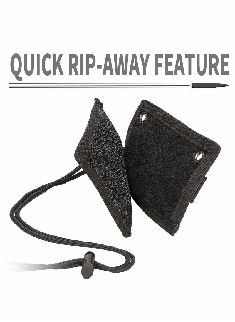 Excefore - Tactical ID Card Holder Hook Loop Patch Badge Detachable Quick Rip-Away with Key Ring and Adjustable Neck Lanyard - Image 1