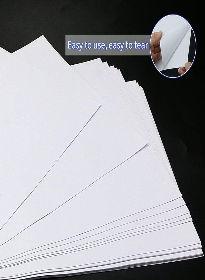 ISUSSER 20 Sheets A4 Size 8.3x11.5 Inch Clear Double Sided Adhesive Tape Sheets, Super Strong Sticky Tape, DIY Art, Craft, Home Decorative Tape with White Liner - Image 5