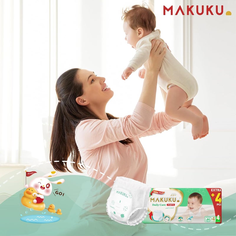Makuku Daily Care Pants Diapers Jumbo Pack - Size 4 (9-14kg) | 7-11 months | 288 Pieces - Image 2