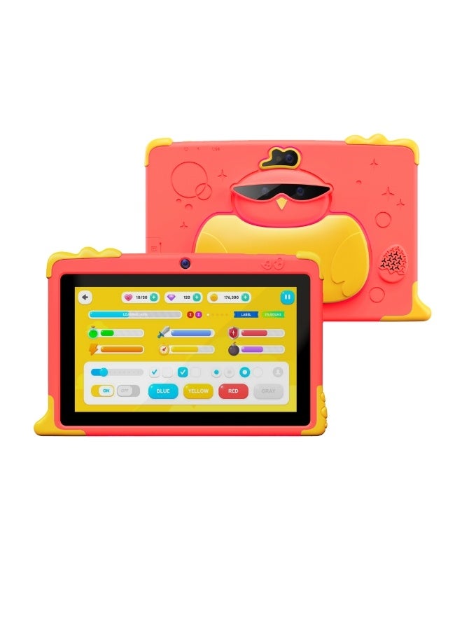 HEATZ H1 Smart Kids Android Wifi Tablet 7-Inch IPS Display 8GB RAM 256GB 5G 4000 mAh Battery - Red Color with Accessories & Free Gifts Inside - Image 1