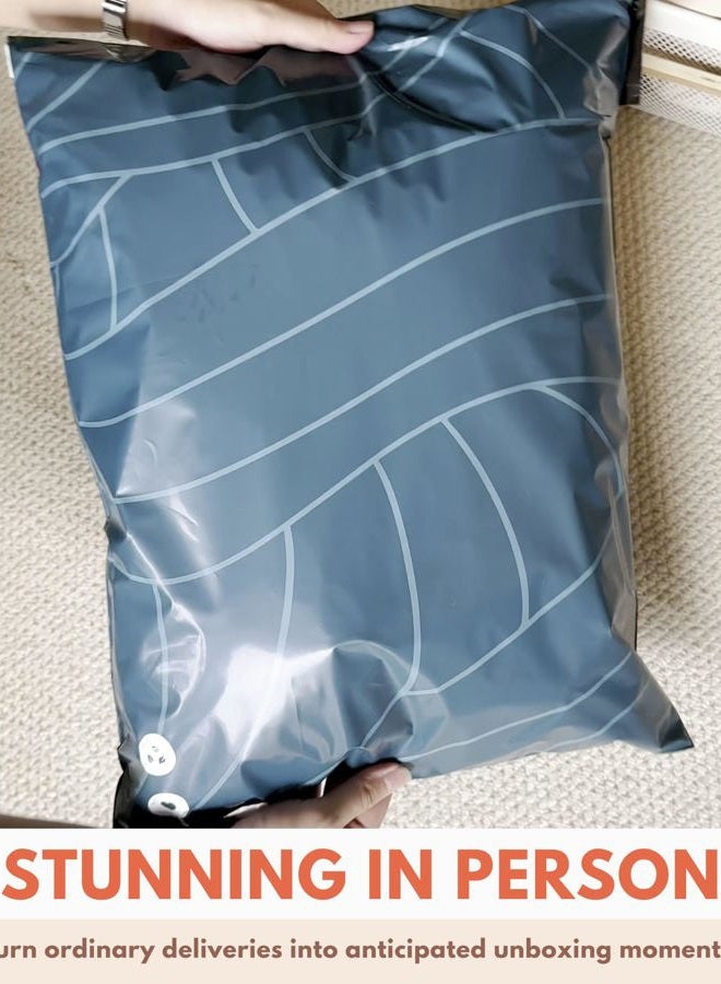 Impack Poly Mailers 14.5x19-25 Pack Biodegradable Shipping Bags for Clothes and Large Items - Impack Self-Seal Waterproof Thick Mailing Envelope for Accessories & Clothing - Space Blue Leaf - Image 3