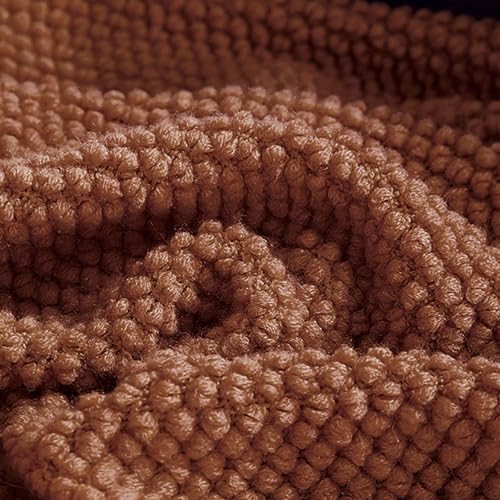 LOMAO Knitted Throw Blanket with Tassels Bubble Textured Lightweight Throws for Couch Cover Home Decor (Caramel, 60x80) - Image 4