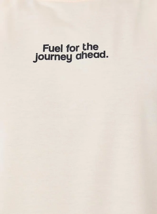 Styli Men Oversized Back Graphic Gym Tank