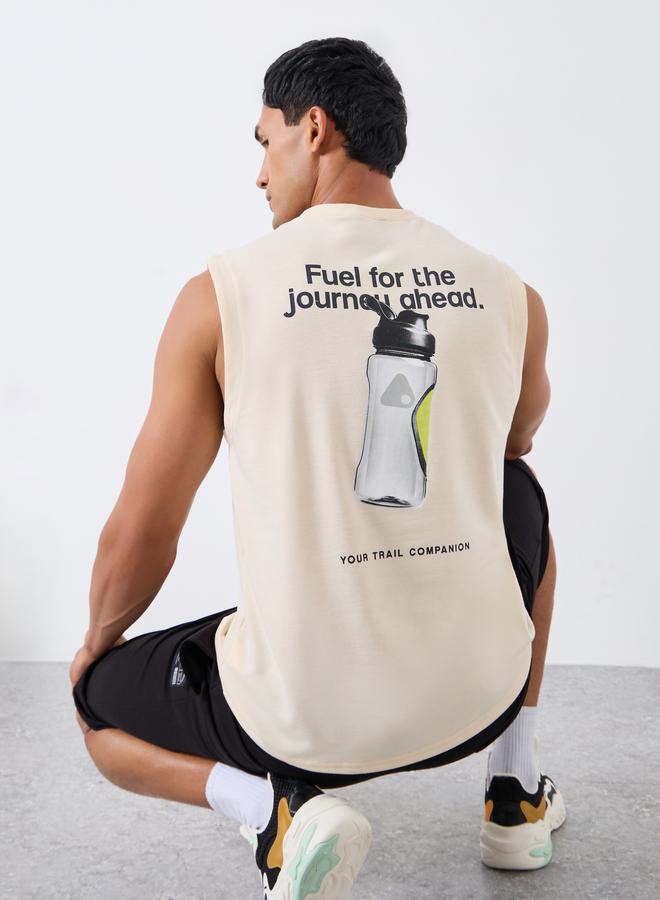 Styli Active Men Oversized Back Graphic Gym Tank - Image 4
