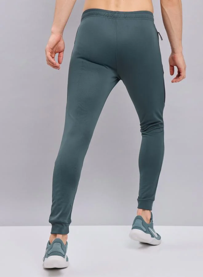 Technosport Technosport Men Contrast Side Panel Slim Fit Track Pants