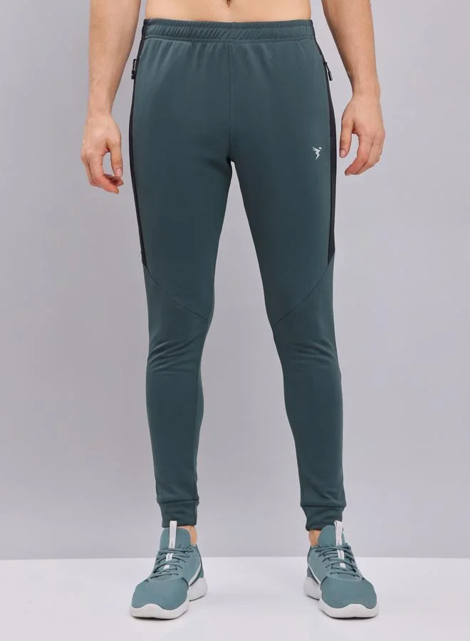 Technosport Technosport Men Contrast Side Panel Slim Fit Track Pants
