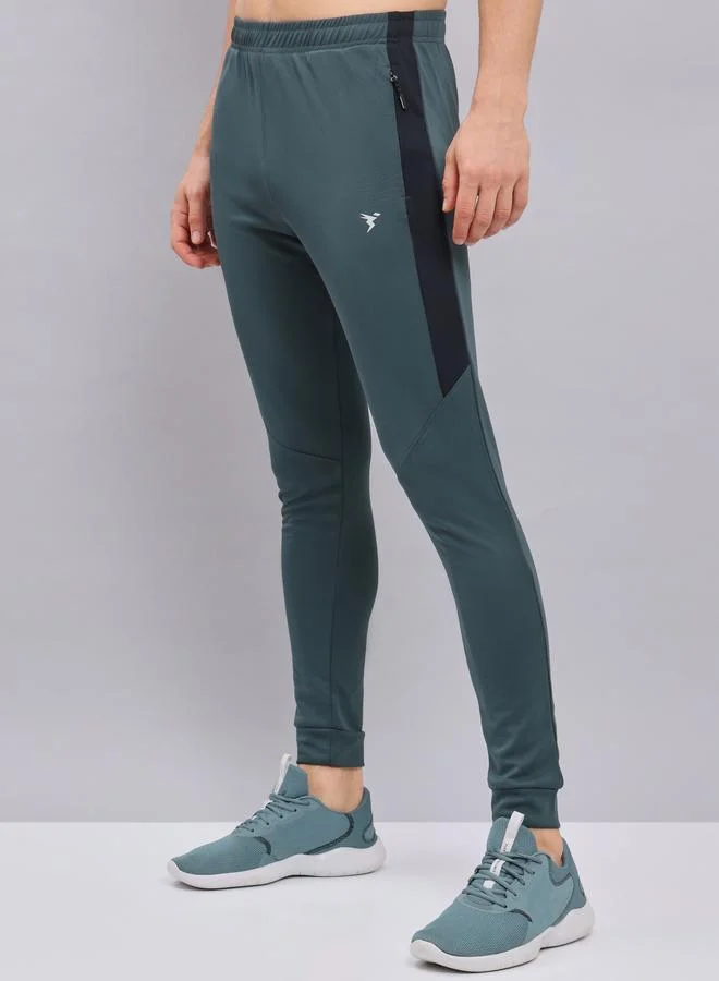 Technosport Technosport Men Contrast Side Panel Slim Fit Track Pants