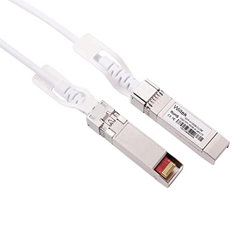 Wiitek 3m 10GbE SFP+ DAC Twinax Cable, 10Gbase-CU SFP+ Direct Attach Cable,for Ubiquiti UniFi, Fortinet, MikroTik, Netgear, Supermicro, TP-Link and Cisco Meraki, White Colored - Image 2