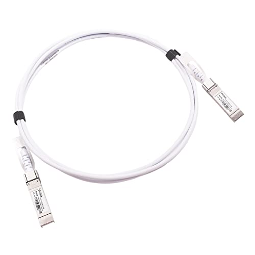 Wiitek 3m 10GbE SFP+ DAC Twinax Cable, 10Gbase-CU SFP+ Direct Attach Cable,for Ubiquiti UniFi, Fortinet, MikroTik, Netgear, Supermicro, TP-Link and Cisco Meraki, White Colored - Image 1