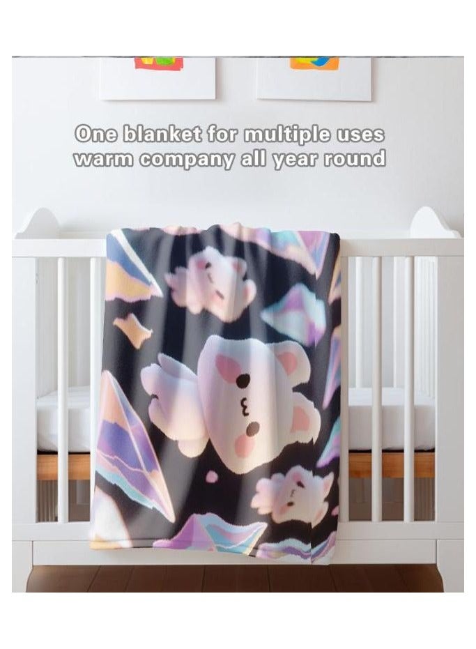 general Flannel thin blanket (warm and comfortable, suitable for sleep, gaming, dust removal and sandproof) 150cm*200cm - 646 - Image 5