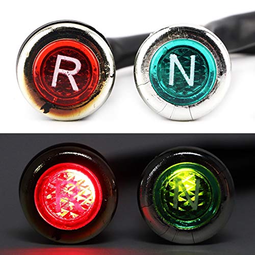 Ymiko Motorcycle Indicator Light Lamp Reverse and Neutral Gear Shifter Indicator Light Lamp Red Green for Most ATVs - Image 1