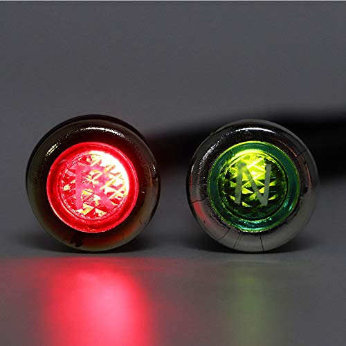 Ymiko Motorcycle Indicator Light Lamp Reverse and Neutral Gear Shifter Indicator Light Lamp Red Green for Most ATVs - Image 3