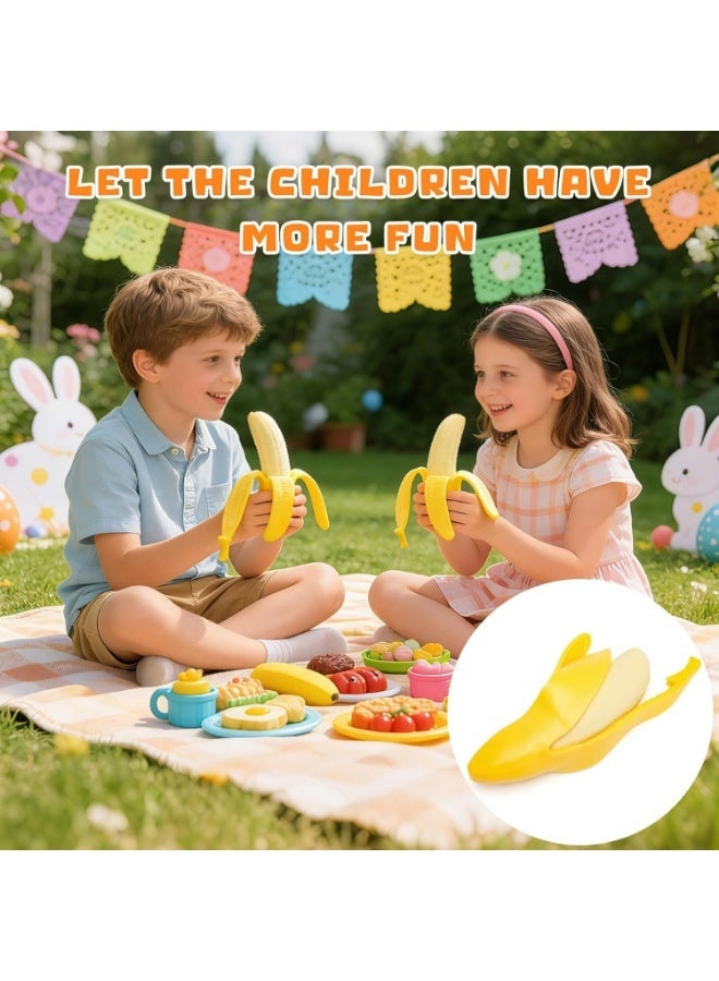 Meetion Realistic Banana Squishy – Soft Scented Stress Relief Toy with Slow Rising, It Measures 5.2 inches by 1.4 inches, Fun Sensory Squeeze Toy for Children, Great for Gifts and Party Prizes. - Image 3