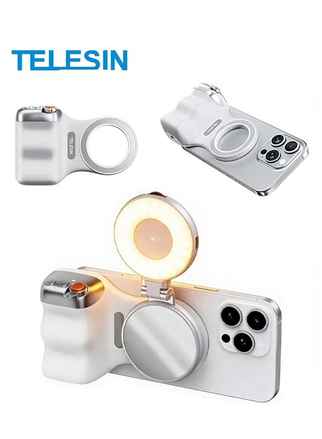 تيليسن كاميرا تليسين الهاتف اطلاق النار قبضة اليد المغناطيسية حامل الهاتف الذكي اطلاق النار مساعدة مقبض التحكم عن بعد لآيفون هاتف أندرويد مع ملء الضوء - Image 1