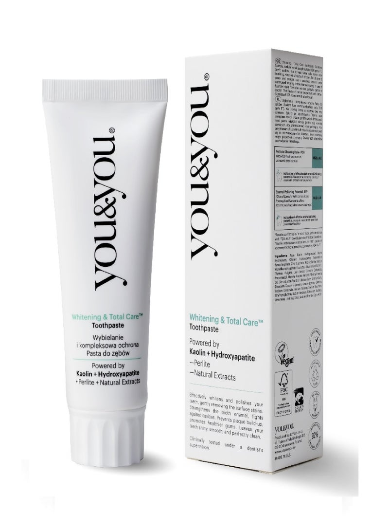 Vegan YOU&YOU WHITENING&TOTAL CARE TOOTHPASTE 75ML
