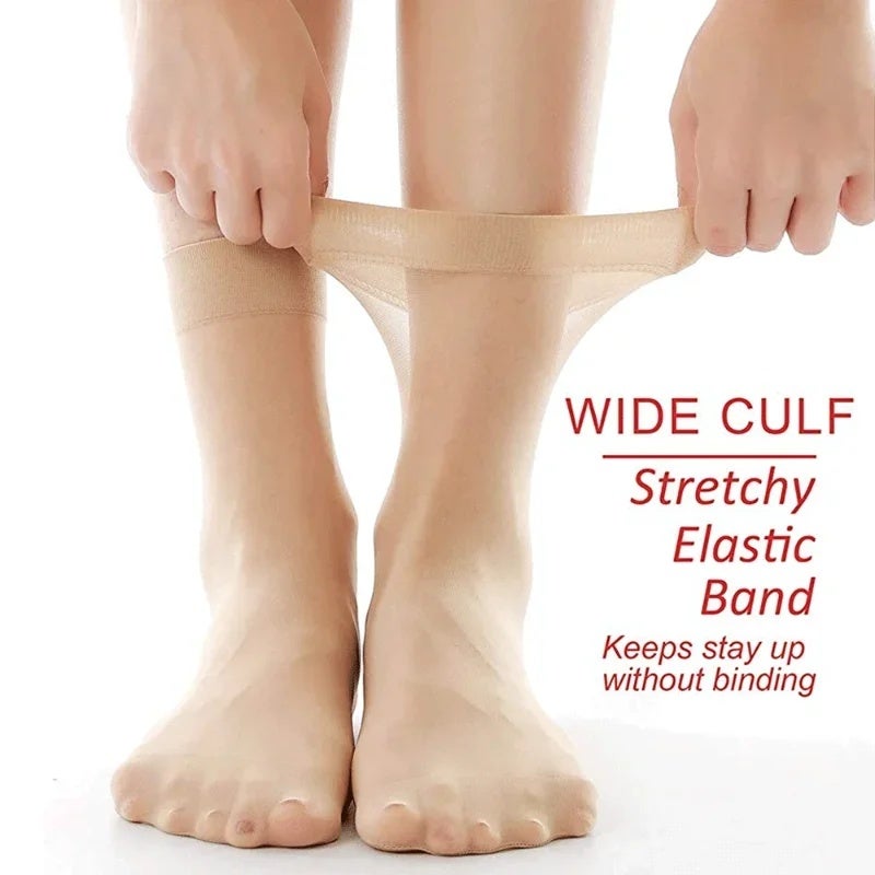 1/20Pairs Ultra Thin Women Socks Summer Transparent Crystal Silk Socks Sexy Elastic Silky Short Girls Ankle Invisible Socks - Image 4