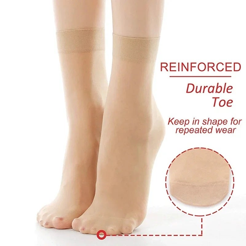 1/20Pairs Ultra Thin Women Socks Summer Transparent Crystal Silk Socks Sexy Elastic Silky Short Girls Ankle Invisible Socks - Image 5