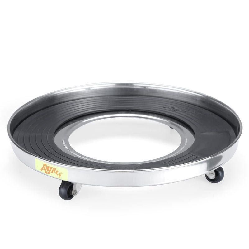 Anjali Stainless Steel Gas Trolley Royal with Rubber Protection Easy to Move in Any Direction Easily Movable Trolley for Everyday Use GT07 - Image 2