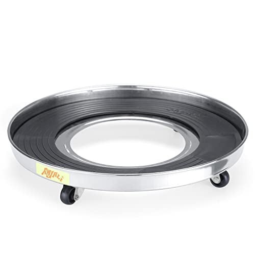 Anjali Stainless Steel Gas Trolley Royal with Rubber Protection Easy to Move in Any Direction Easily Movable Trolley for Everyday Use GT07 - Image 1
