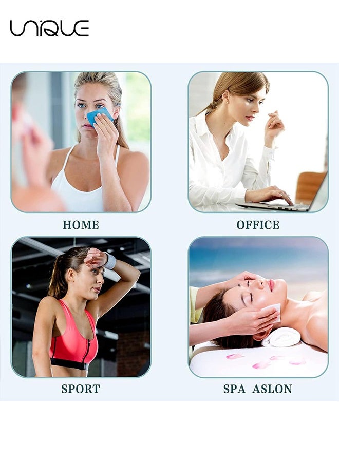 Unique - 500 Pcs Facial Oil Blotting Paper, Oil Control Film, Blotting Paper for Oily Skin Care, Green Tea Oil Absorbing Tissues Paper, Large 9.1cmx6cm - Image 1