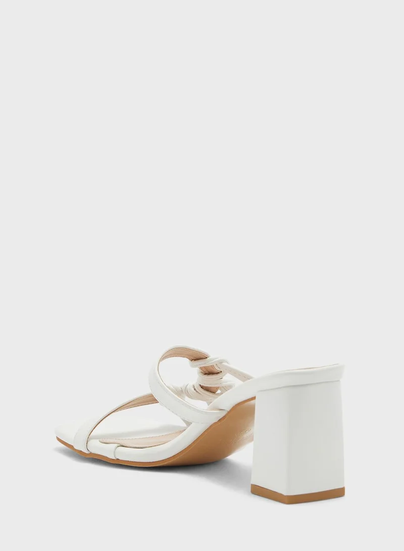 ELLA Woven Detail Mid Heel Sandal