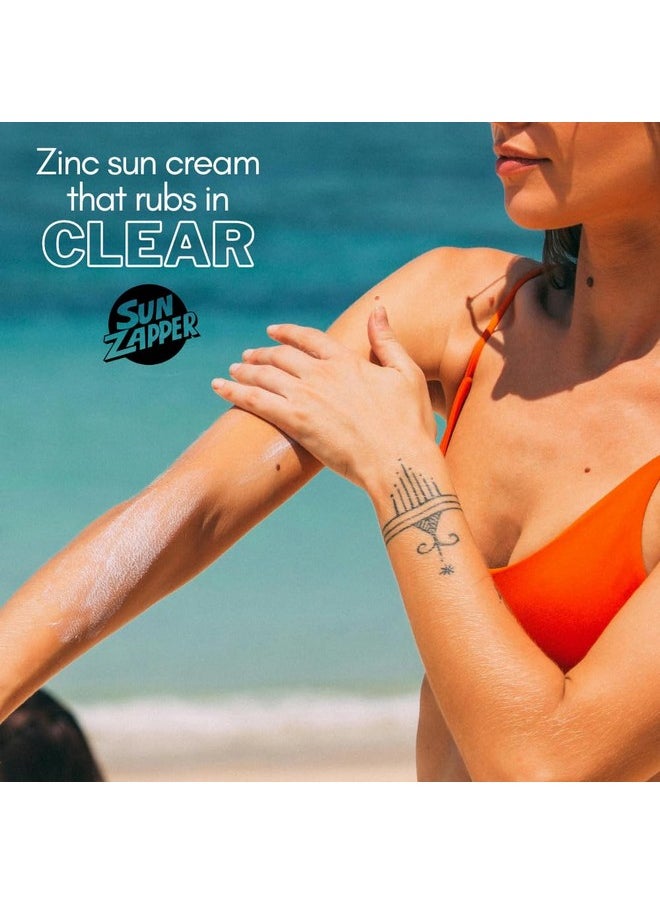 Sun Zapper - Clear Zinc Oxide Sun Lotion 2Oz Spf 50+ Very High Sun Protection Sunscreen/Sunblock For Face & Body Adults Kids 4 Hour Water Resistant - Image 1