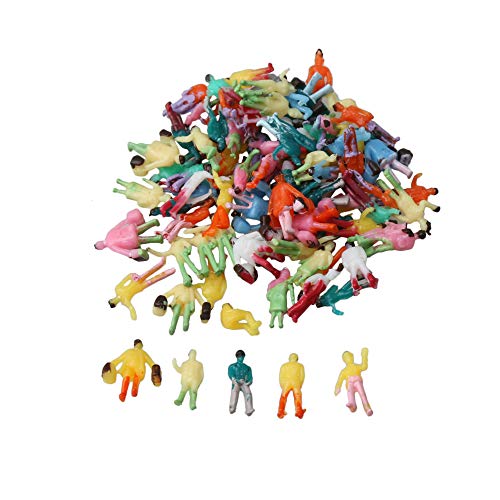 BQLZR 100 Pieces 1:200 Scale Hand Painted Layout Model Train People Figure - Image 1