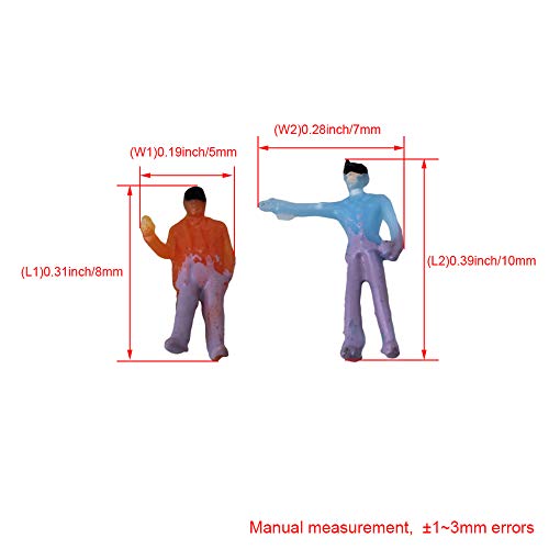 BQLZR 100 Pieces 1:200 Scale Hand Painted Layout Model Train People Figure - Image 3