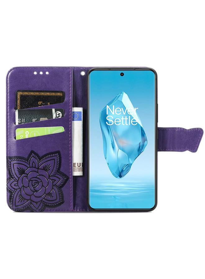 S-TOP Case For OnePlus 12R Butterfly Love Flower Embossed Leather Phone Case - Image 3