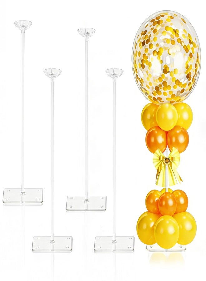 JOYYPOP 4 Sets Balloon Stands for Table 15.75 Inch Clear Adjustable Balloon Centerpieces for Tables Reusable Balloon Holder Sticks for Graduation Wedding Baby Shower Birthday - Image 1