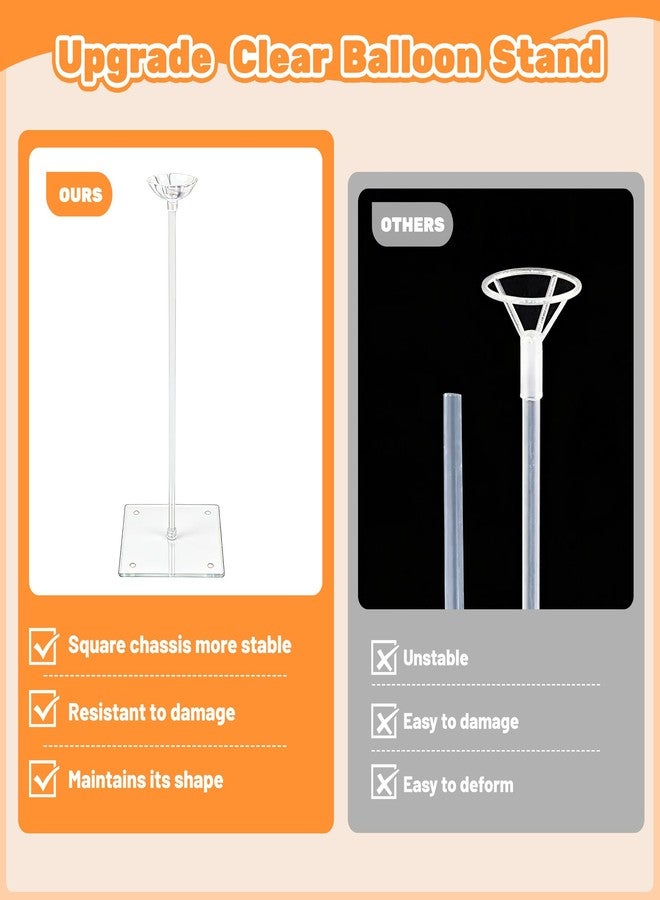 JOYYPOP 4 Sets Balloon Stands for Table 15.75 Inch Clear Adjustable Balloon Centerpieces for Tables Reusable Balloon Holder Sticks for Graduation Wedding Baby Shower Birthday - Image 5