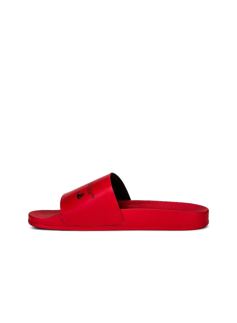 OFF-WHITE Logo Slider in Black & Red - Image 4