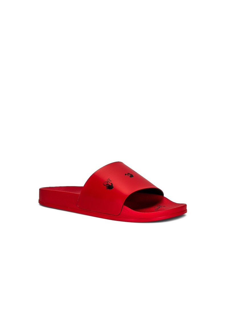 OFF-WHITE Logo Slider in Black & Red - Image 2