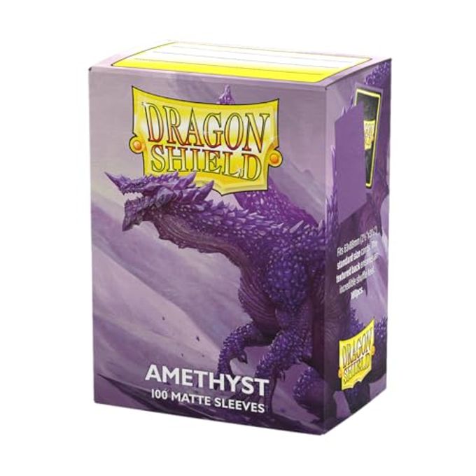 dragon shield | Standard Size Matte Card Sleeves | 100 CT Smooth & Tough TCG Sleeves Compatible with Pokemon, Flesh & Blood, One Piece & Magic The Gathering | Amethyst - Image 1