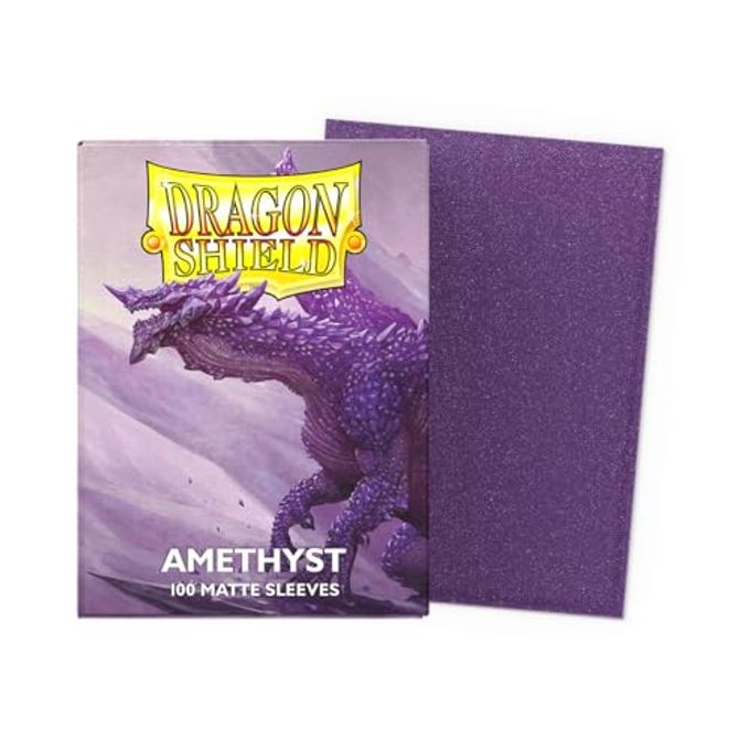 dragon shield | Standard Size Matte Card Sleeves | 100 CT Smooth & Tough TCG Sleeves Compatible with Pokemon, Flesh & Blood, One Piece & Magic The Gathering | Amethyst - Image 2