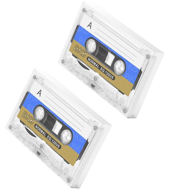 Tobo Empty Cassette Tape 60 Minutes Standard Cassette Blank Tape Player Empty Magnetic Audio Tape Recording for Speech Music Recording MP3 /DVD TD-1238CA (Pack of 2) - Image 1