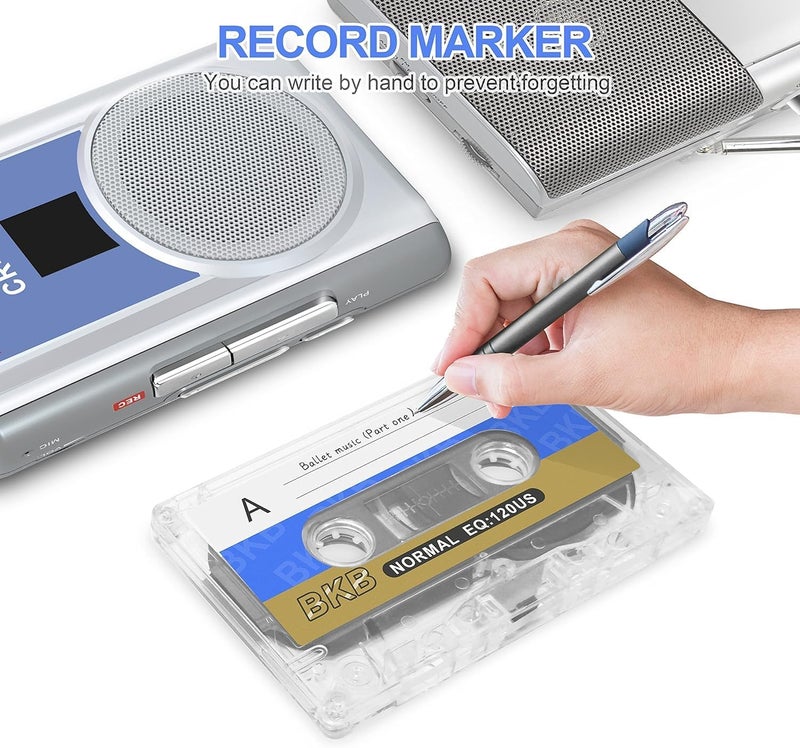 Tobo Empty Cassette Tape 60 Minutes Standard Cassette Blank Tape Player Empty Magnetic Audio Tape Recording for Speech Music Recording MP3 /DVD TD-1238CA (Pack of 2) - Image 4
