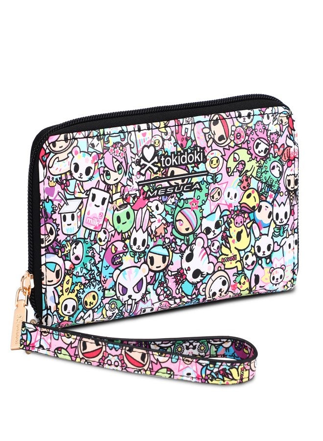 Tokidoki Wallet Pink Unicorno Clutch Wallet Credit Card Holder Large Capacity Travel Purse Wristlet for Women Girl (WA-No skulls girl) - Image 1