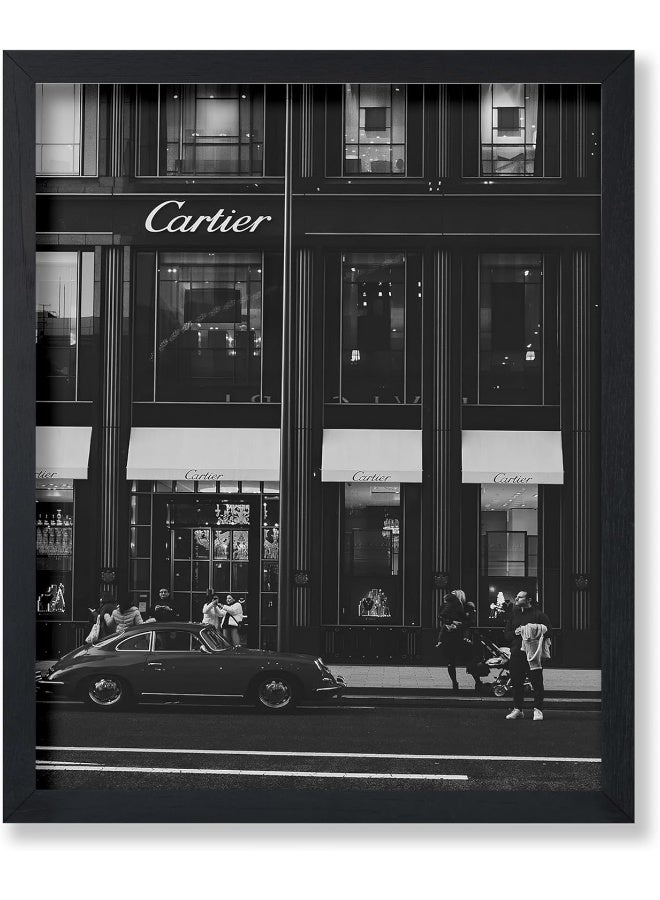 Poster Master Timeless Fashion Poster - Store Front Print - Architecture Art - Luxury Brand Art - Gift for Men, Women & Fashionista - Chic Decor for Living Room or Bedroom - 8x10 UNFRAMED Wall Art - Image 1