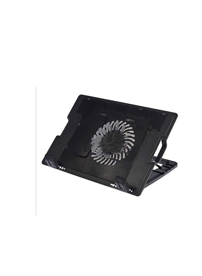 Generic Adjustable Laptop Stand with 2 Fans and USB Port, LED Light Cooling Base for 9-17 Inch Laptop  - Image 2