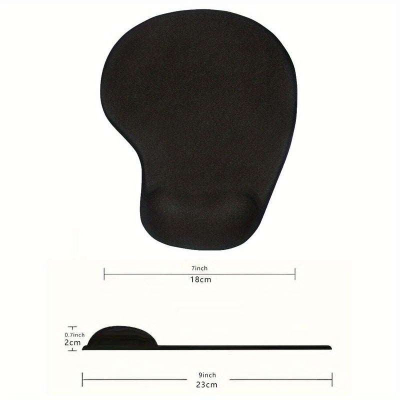 Wood Art Letter P EVA Wrist Mouse Pad With Hand Support And Stitched Edges For Computer And Laptop Use - Image 4