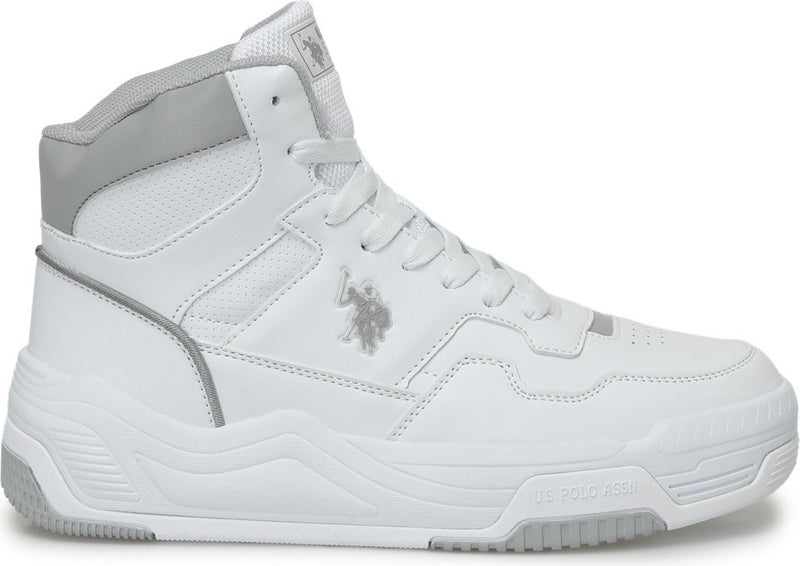 U.S. Polo Assn. BASE. Polo Assn. Mılow Hi Wmn 4fx White Women's High Sneaker  - Image 1