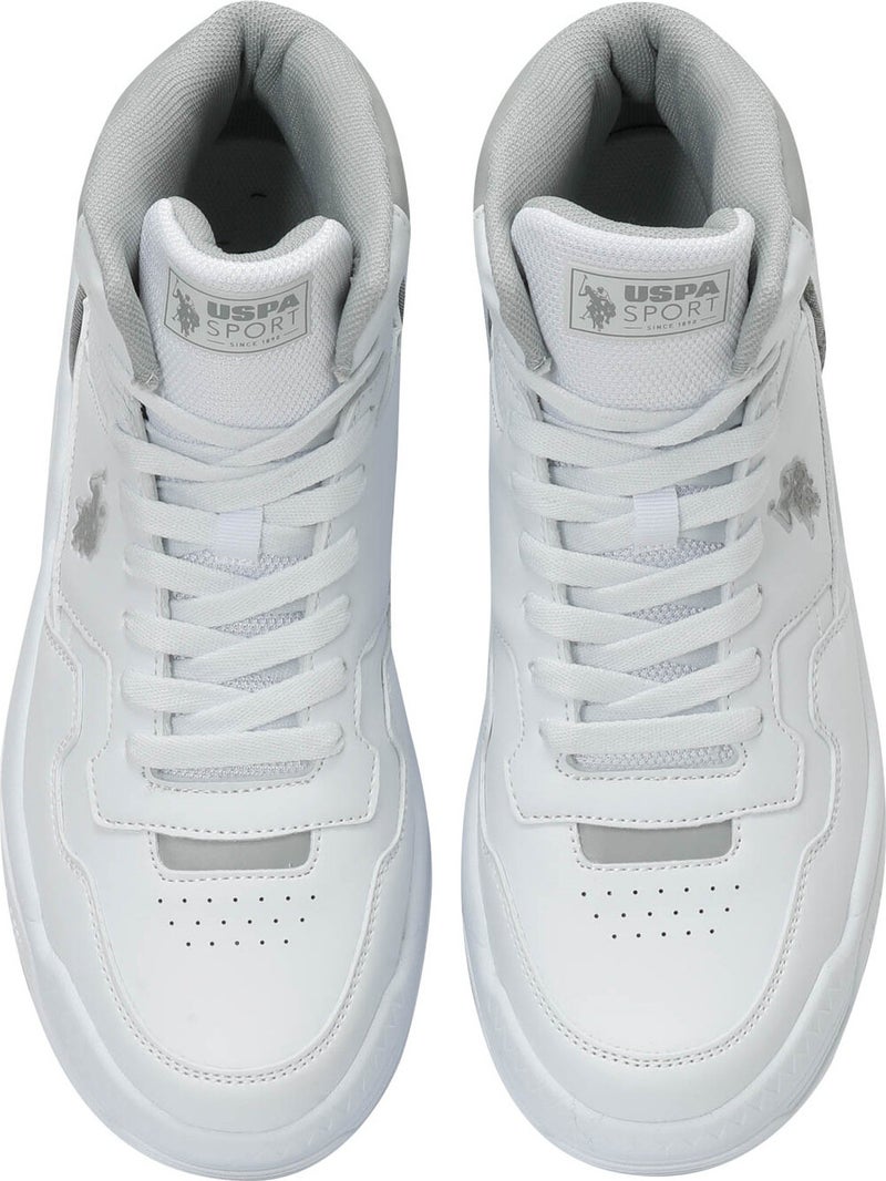 U.S. Polo Assn. BASE. Polo Assn. Mılow Hi Wmn 4fx White Women's High Sneaker  - Image 4