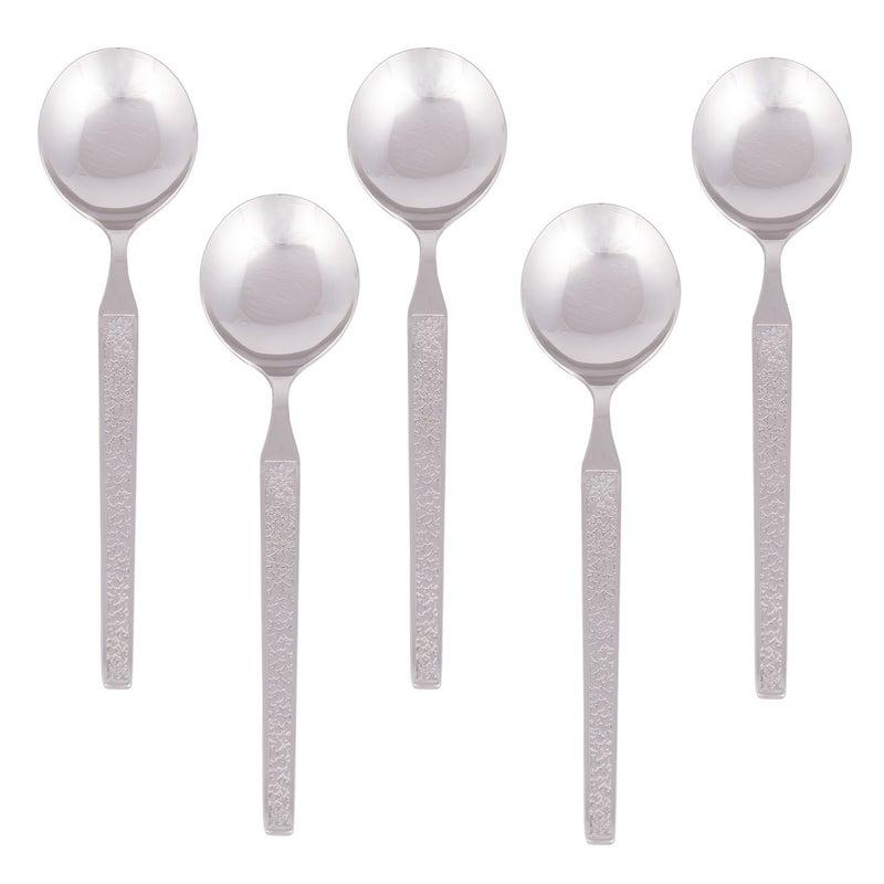 Kishco Parma Stainless Steel Dessert Soup Spoon - Pack of 6 - Image 3