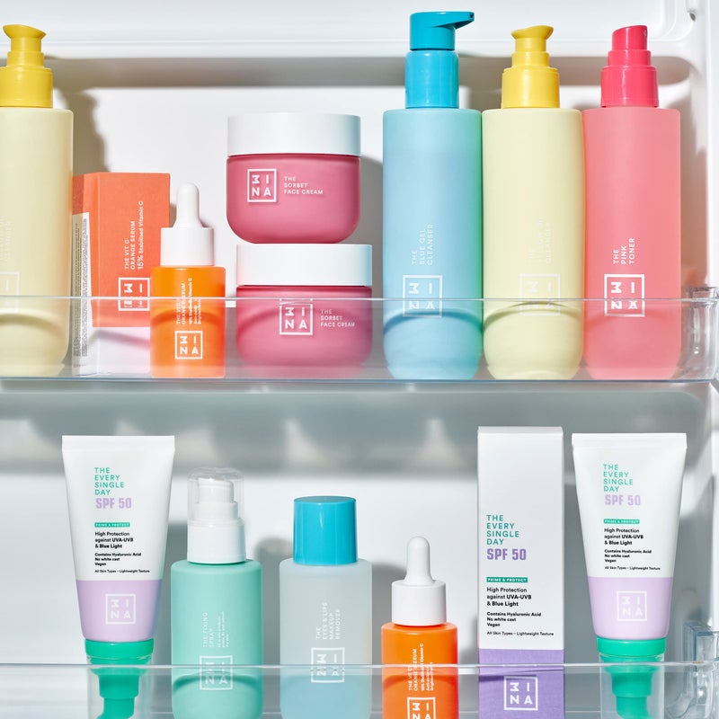 3ina MAKEUP - Vegan - Cruelty Free - The Blue Gel Cleanser - Blue - Makeup remover - Refreshing micellar formula - Aloe & Hamamelis - Smooths, calms, refresh and purifies skin - Image 5