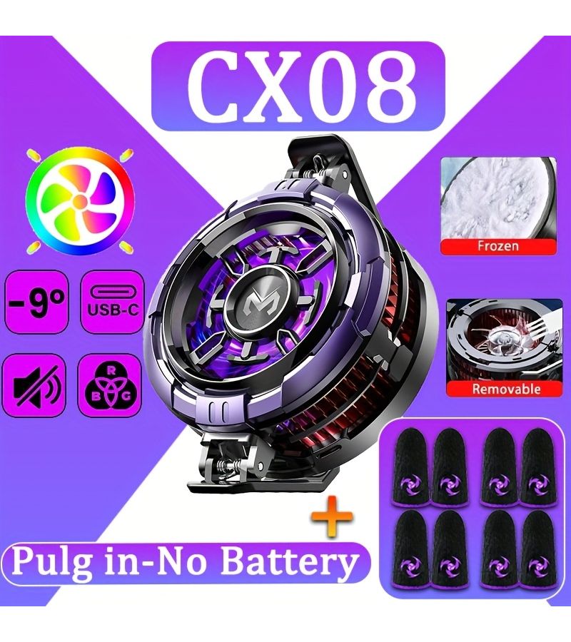 No Battery MEMO CX08 Magnetic Back Clip 2 in 1 Phone Heat Sink 9V 12V 2A 3A 18W Semiconductor Cooler Rapid Cooling Plug in Use - Image 1