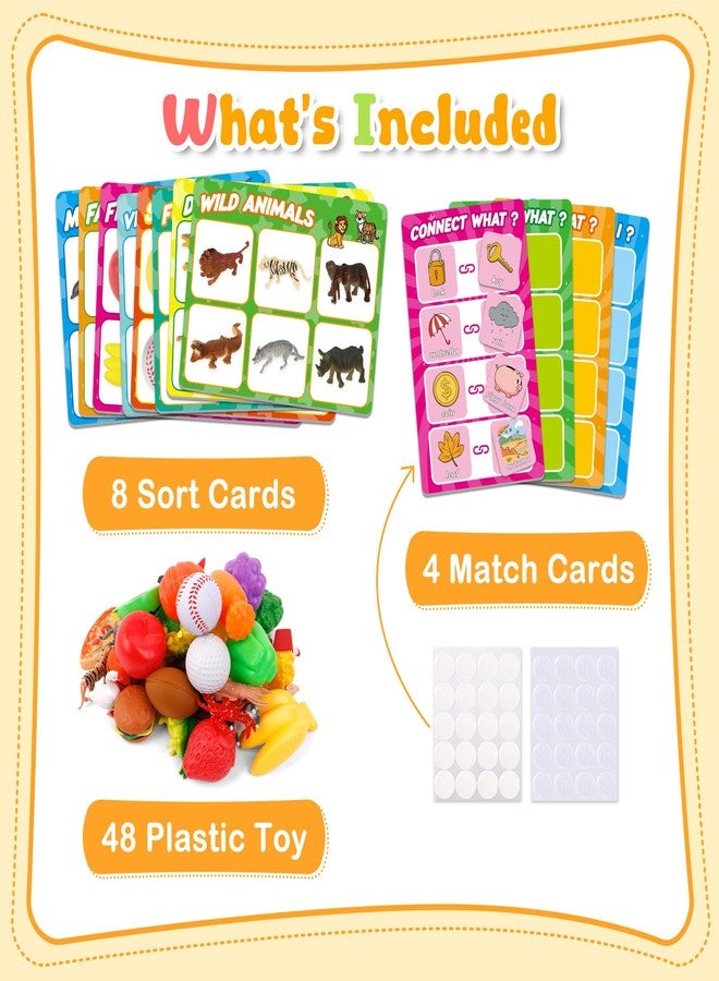 Broytain Match Card & Sort Game Set for Toddlers,Montessori Game for Kids Educational Fine Motor Skills,Speech Therapy Toys,Preschool Kindergarten Learning Activities,Sorting Toys for Toddlers 3-5 - Image 2